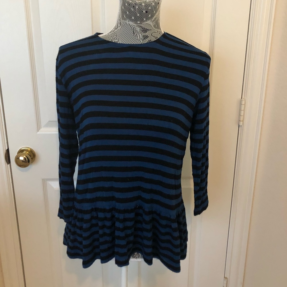 Stripped peplum top